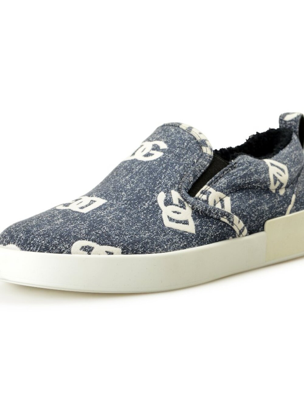 Dolce & Gabbana Men's Jacquard Denim Slip On Loafers Shoes US 11 IT 44Dolce & Ga